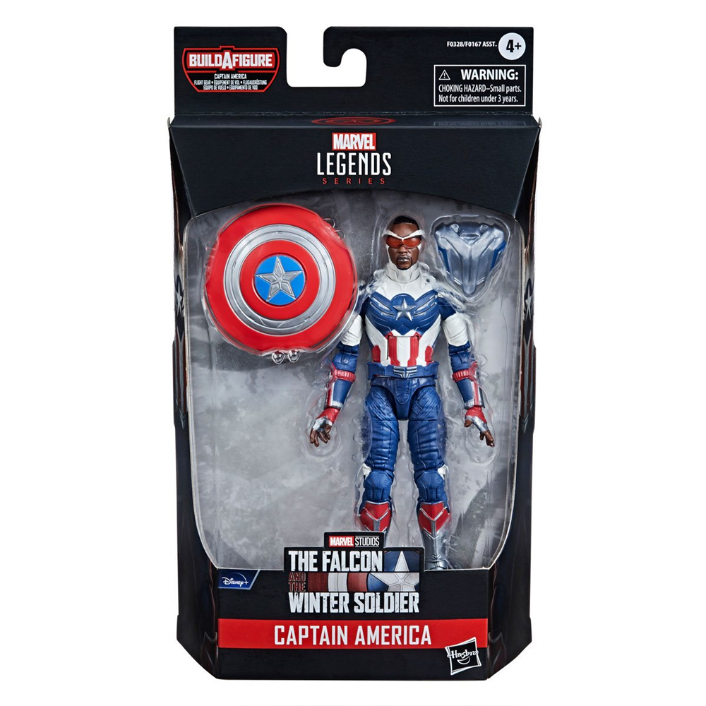 Captain America: Marvel Legends: Captain America Sam Wilson 6-Inch Action Figure (Captain America Flight Gear BAF)