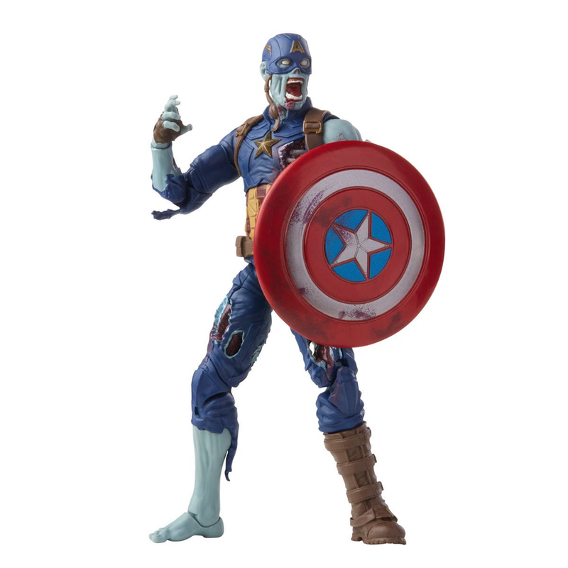 Marvel Legends: What If? - Zombie Captain America 6-Inch Action Figure (Watcher Major Build-A-Figure)