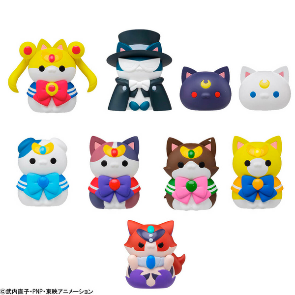 Megahouse: Mega Cat Project: Sailor Moon - Sailor Mewn Box of 8 Figures (With Gift)