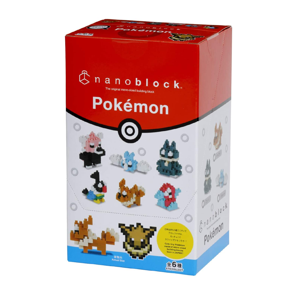 Nanoblock: Mininano Series: Pokemon (Normal Type) Set 1 Box of 6