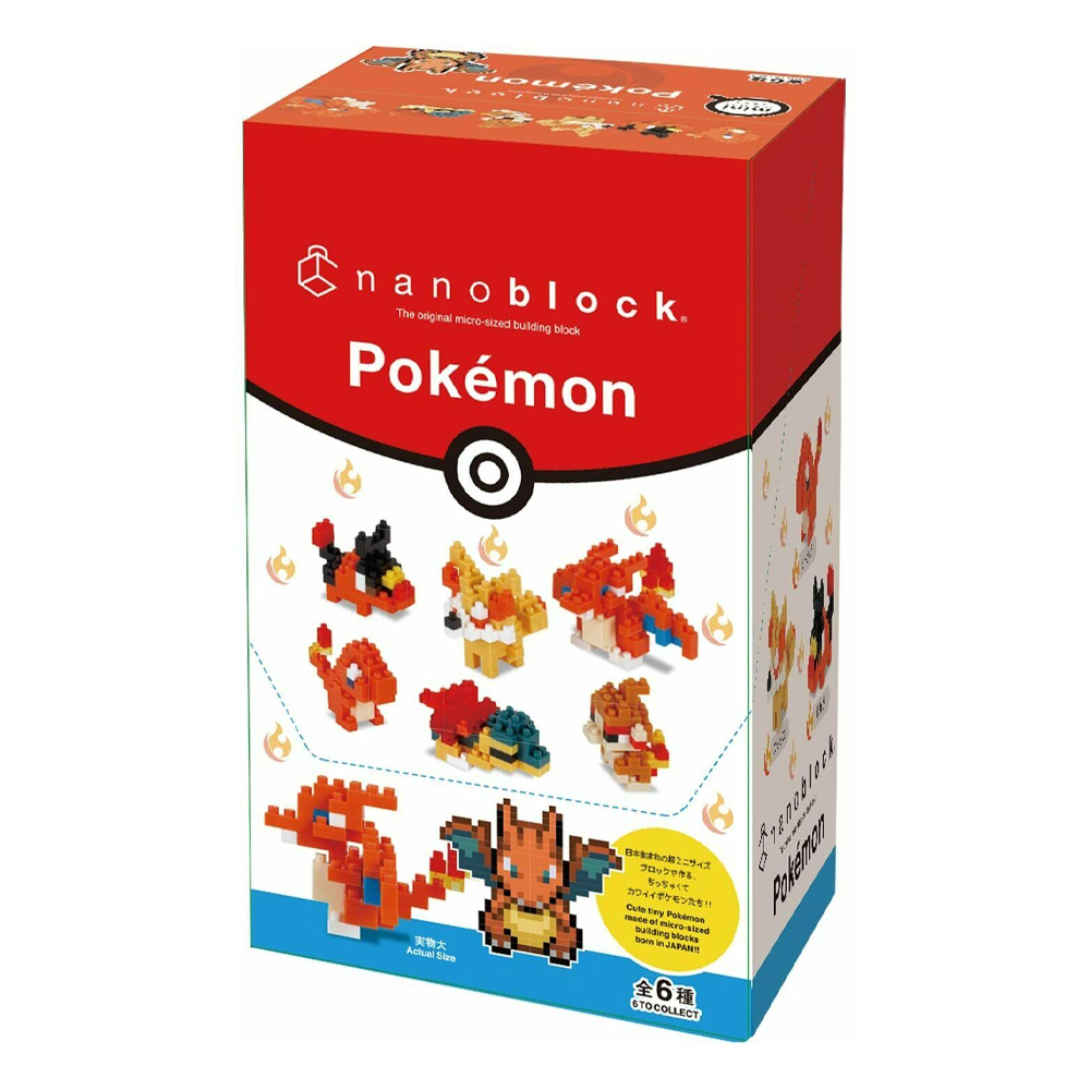 Nanoblock: Mininano Series: Pokemon (Fire Type) Set 1 Box of 6