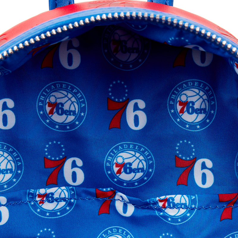 Loungefly: NBA Philly 76ers Debossed Logo Mini Backpack