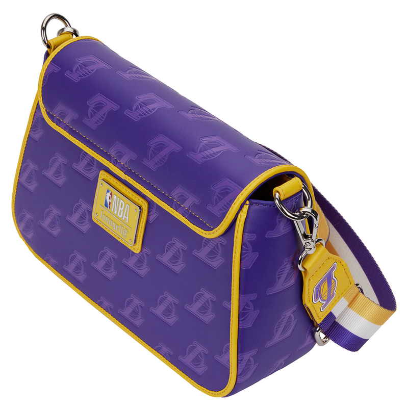Loungefly: NBA LA Lakers Debossed Logo Cross Body Bag