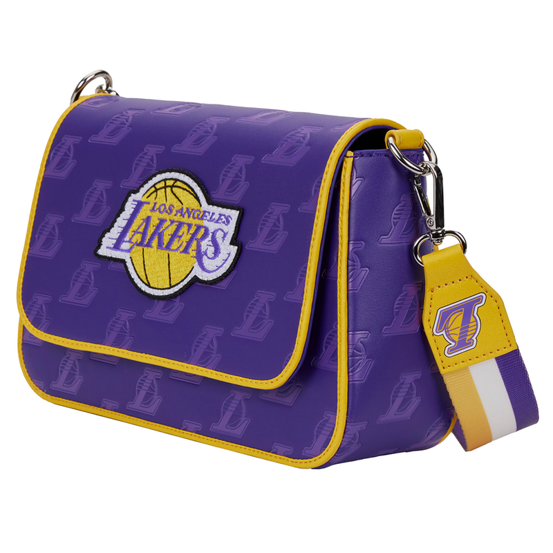 Loungefly: NBA LA Lakers Debossed Logo Cross Body Bag
