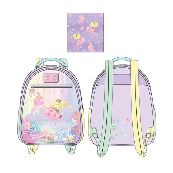 Loungefly: Spongebob Pastel Jellyfishing Mini Backpack