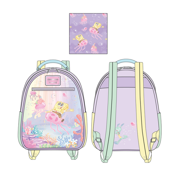 Loungefly: Spongebob Pastel Jellyfishing Mini Backpack display picture 1