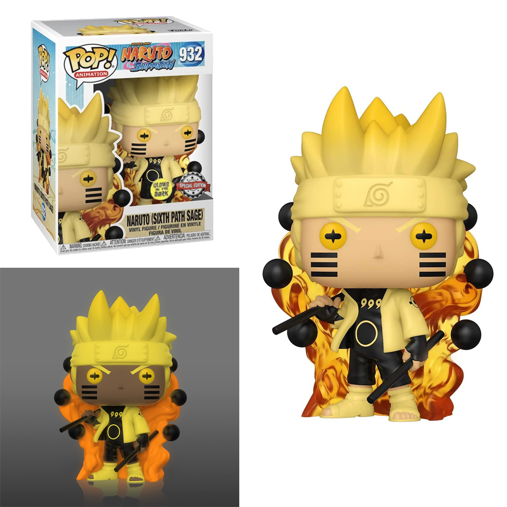 FU36816-IE Funko POP! Naruto Shippuden - Naruto Six Path Sage (Glow In The Dark) Vinyl Figure #932 Special Edition Exclusive [READ DESCRIPTION]