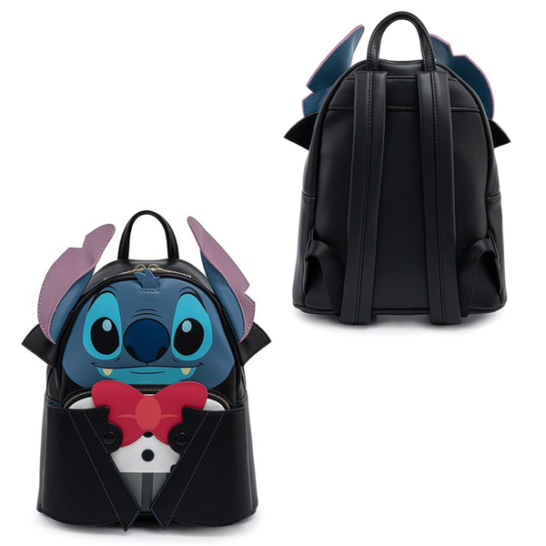 Loungefly: Disney Vampire Stitch Bow Tie Mini Backpack