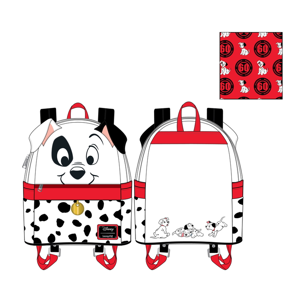 Loungefly: Disney 101 Dalmatians 70th Anniversary Cosplay Mini Backpac Loungefly: Disney 101 Dalmatians 70th Anniversary Cosplay Mini Backpac