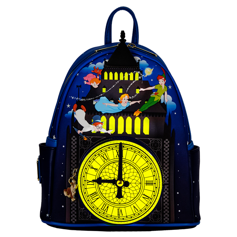 Loungefly Disney Peter Pan Glow Clock Mini Backpack