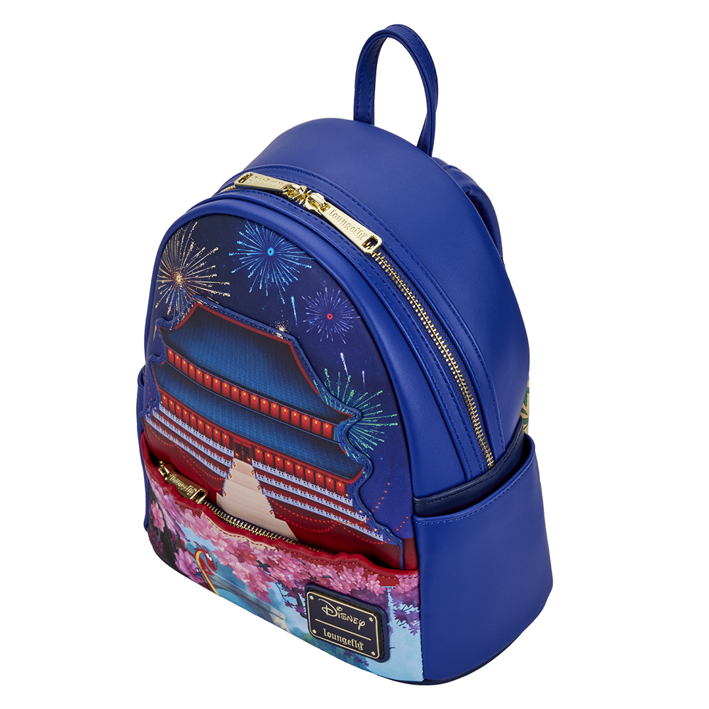 disney loungefly mini backpack mulan Loungefly: Disney Mulan Castle Light Up Mini Backpack