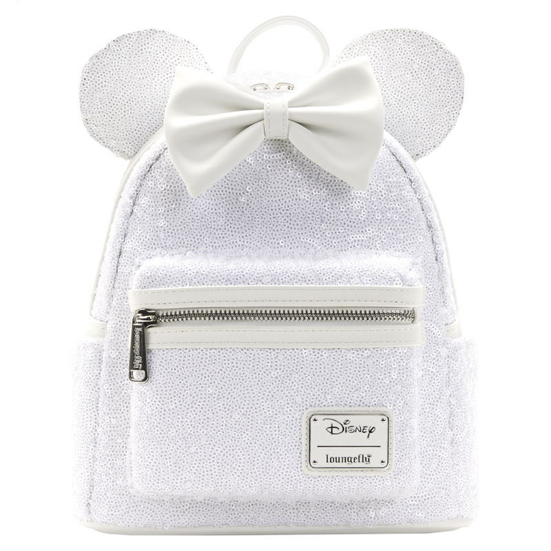 Loungefly Disney Minnie Sequin Wedding Mini Backpack