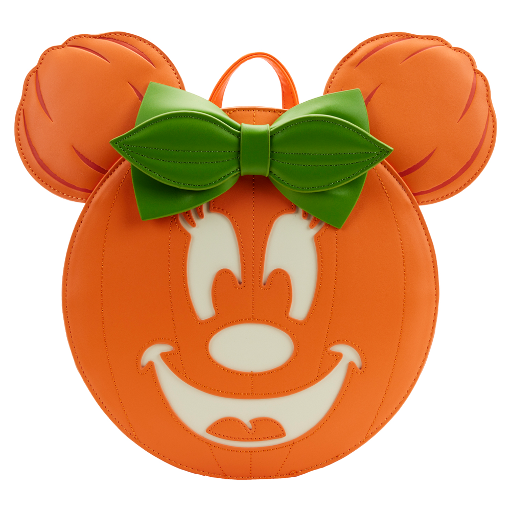 Loungefly: Disney - Glow Face Minnie Pumpkin Mini Backpack