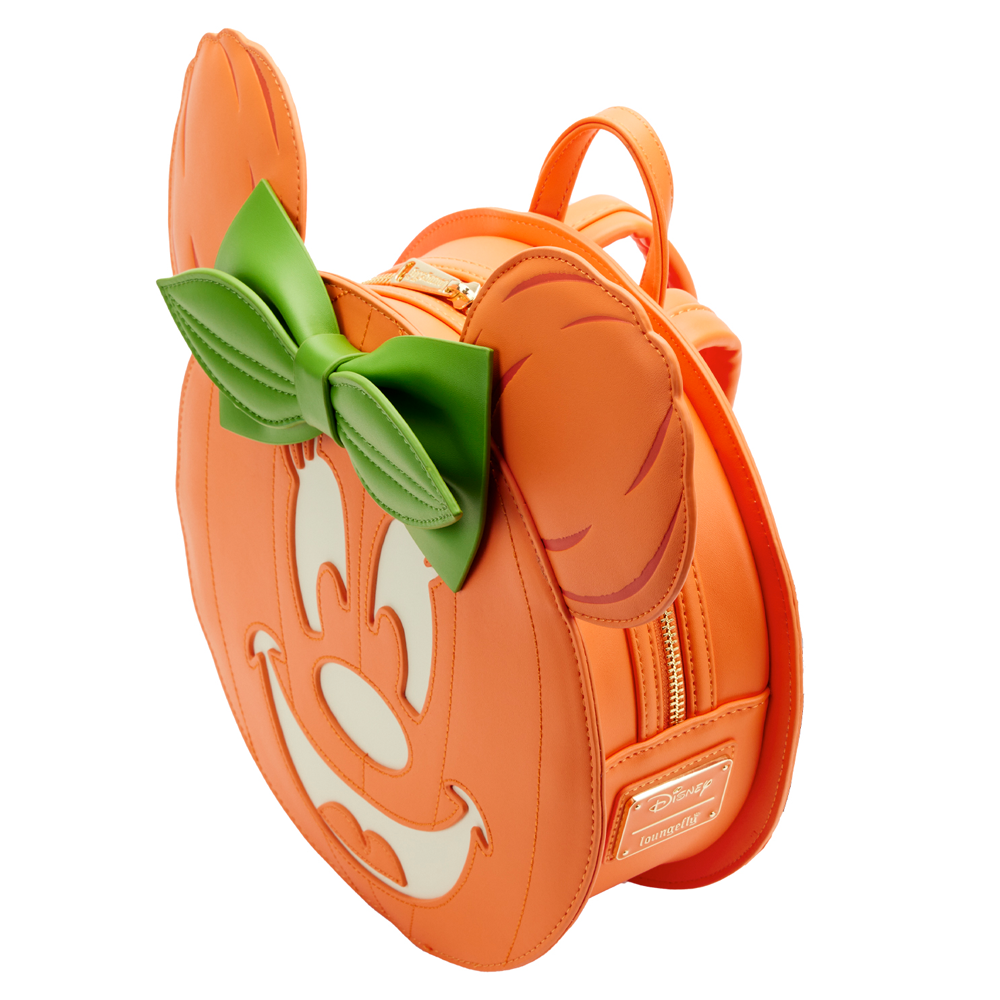 Loungefly: Disney - Glow Face Minnie Pumpkin Mini Backpack