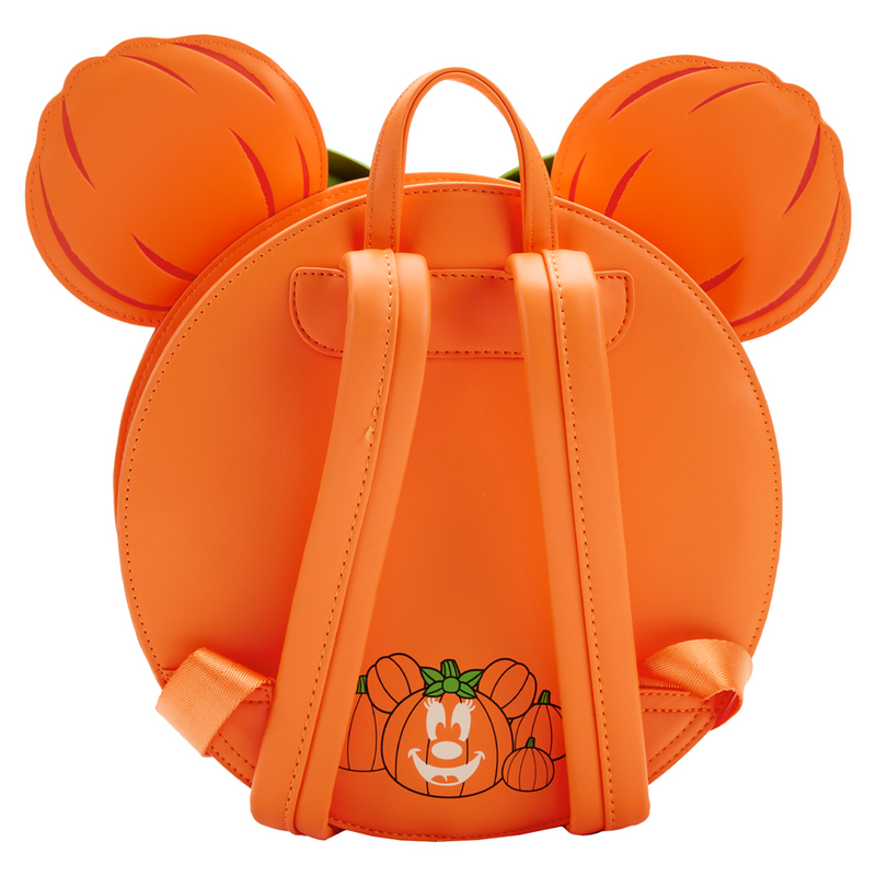 Loungefly: Disney - Glow Face Minnie Pumpkin Mini Backpack
