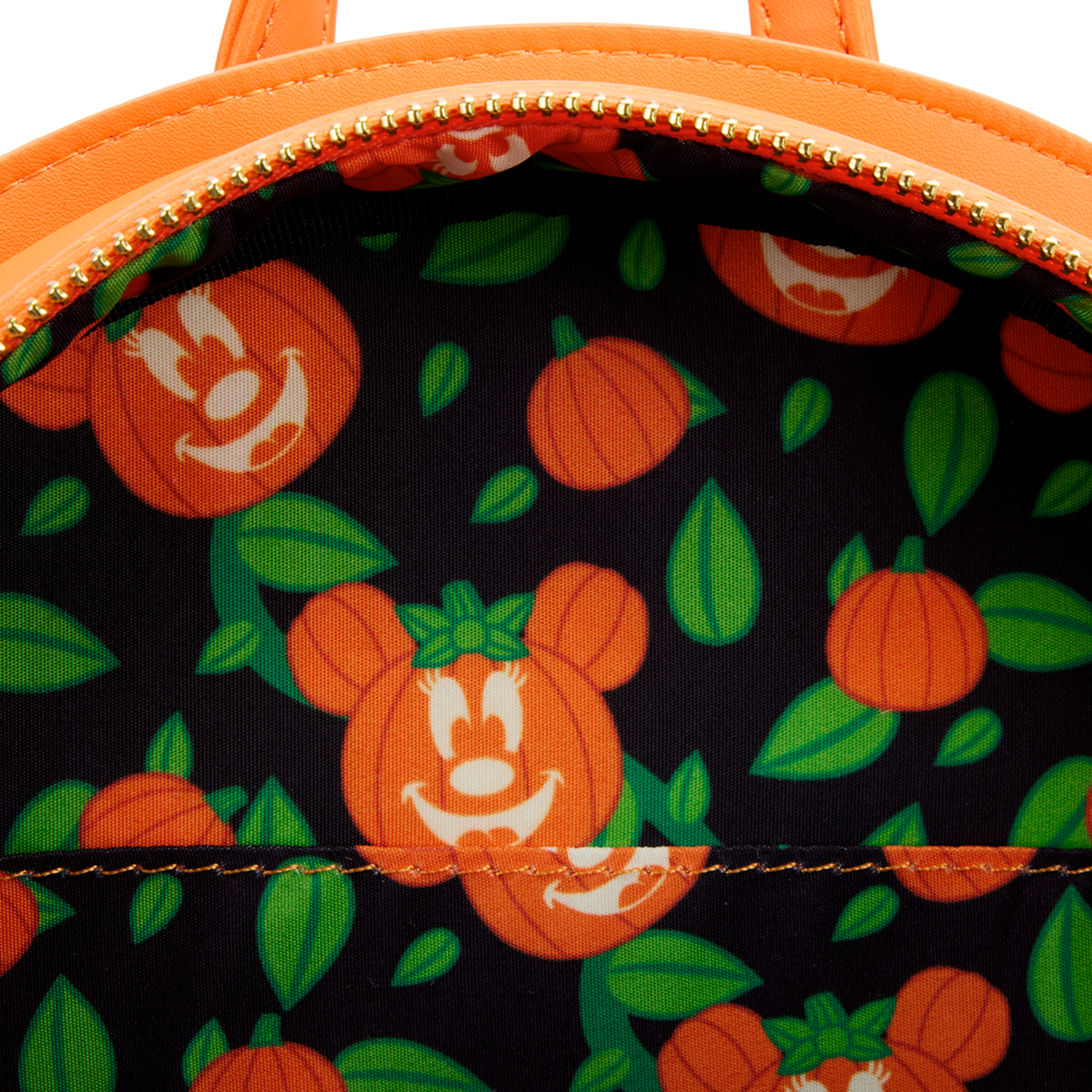 Loungefly: Disney - Glow Face Minnie Pumpkin Mini Backpack