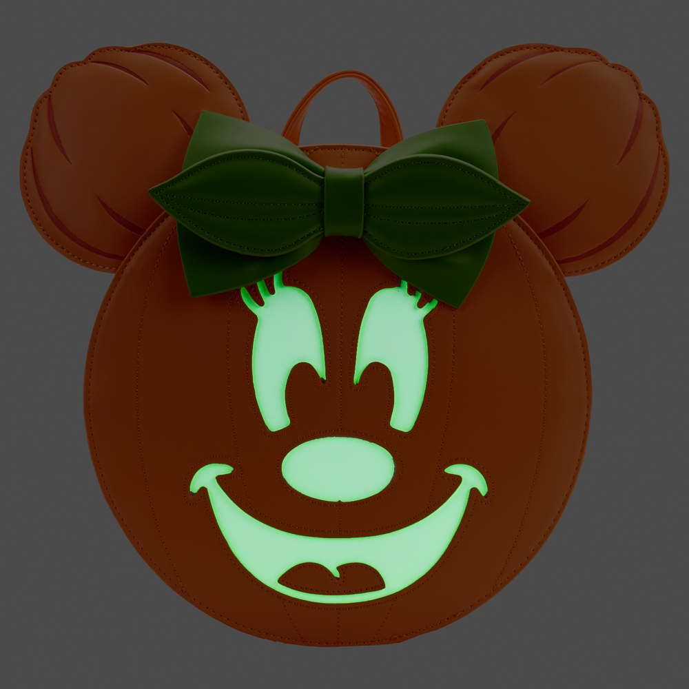 Loungefly: Disney - Glow Face Minnie Pumpkin Mini Backpack