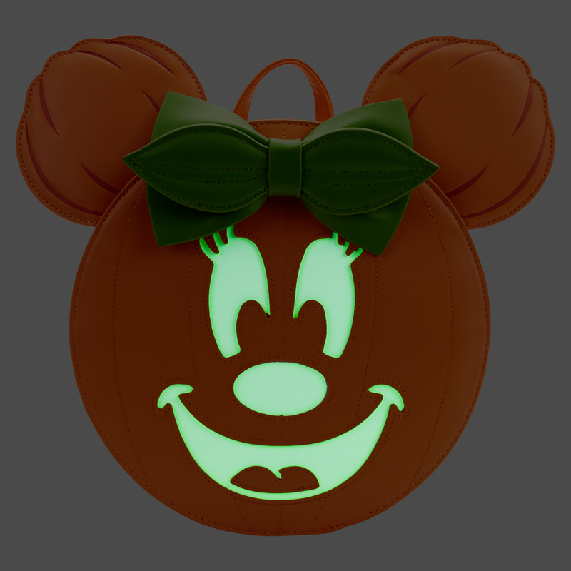 Loungefly: Disney - Glow Face Minnie Pumpkin Mini Backpack