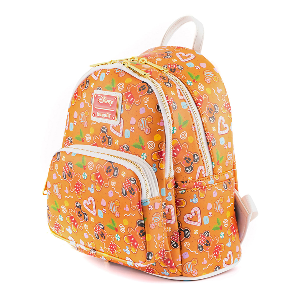 cute disney mini backpack Loungefly: Disney Ginger Bread Micky and Minnie Mini Backpack and Head