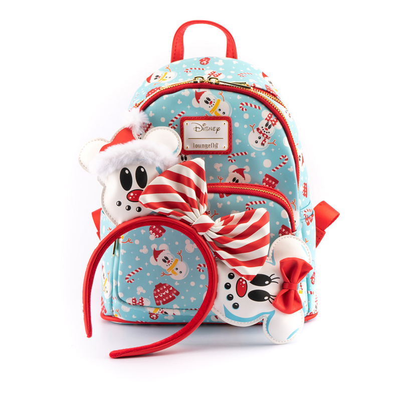 Loungefly: Disney - Minnie and Mickey Snowman Mini Backpack and Headband Set