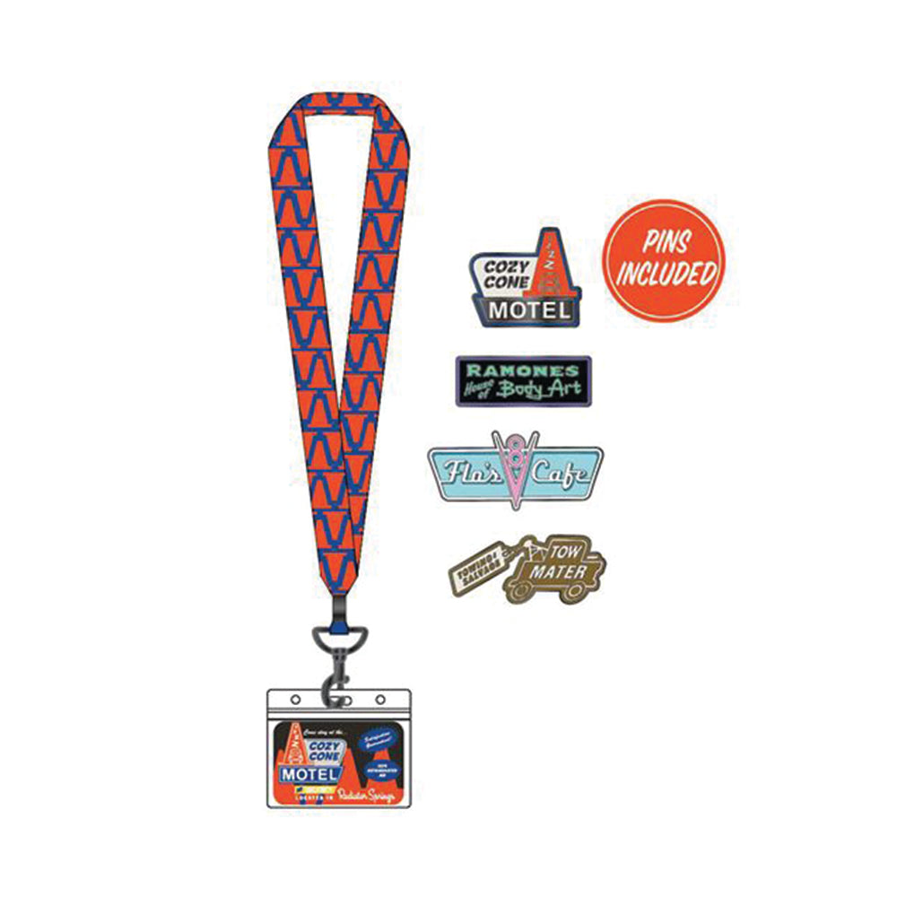 Loungefly: Pixar Cars Radiator Springs Lanyard with 4 Pins