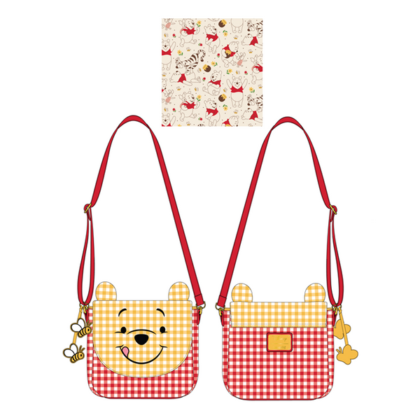 Loungefly: Disney Winnie The Pooh Gingham Crossbody Bag