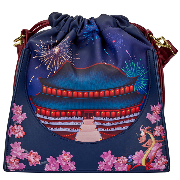 Loungefly: Disney Mulan Castle Cinch Sack Cross Body Bag