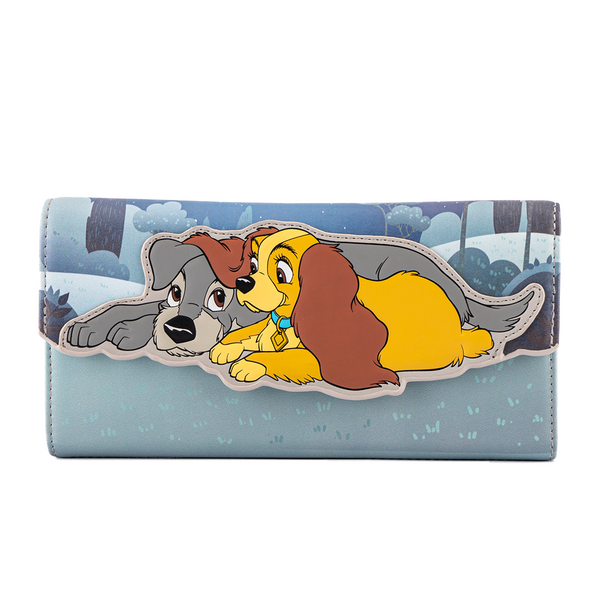 Loungefly: Disney Lady and the Tramp Wet Cement Flap Wallet