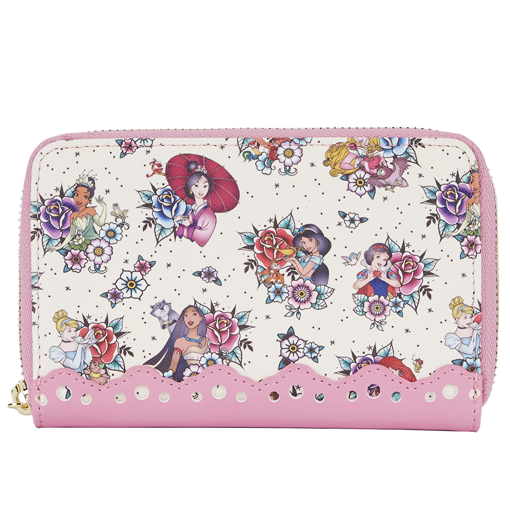 Loungefly: Disney Princess Tattoo Aop Zip Around Wallet