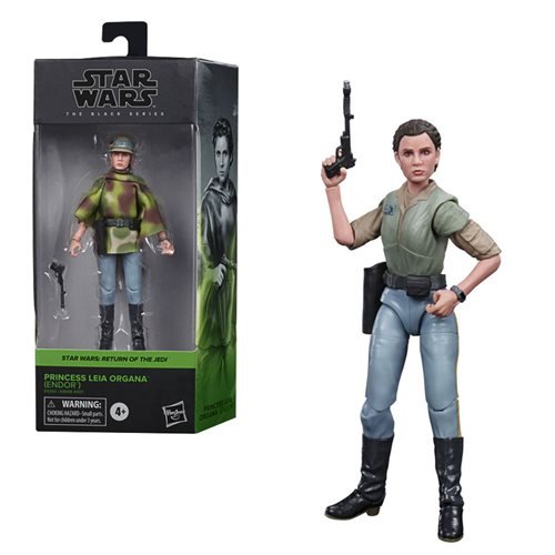 Star Wars: The Black Series - Leia Organa (Endor Battle Poncho) (Return of the Jedi) 6-Inch Action Figure