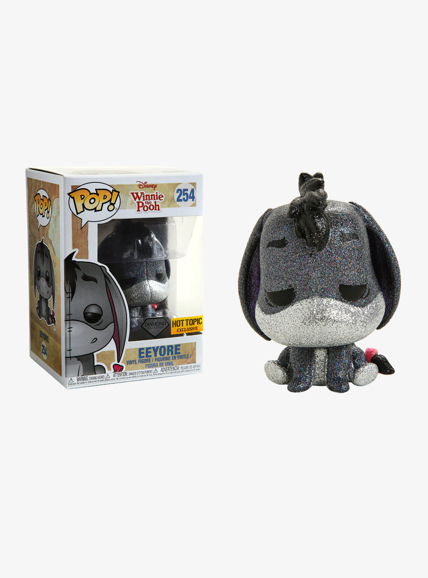 FU39640 Funko POP! Winnie The Pooh - Eeyore Diamond Collection Vinyl Figure #254 Hot Topic Exclusive (NOT 100% MINT)