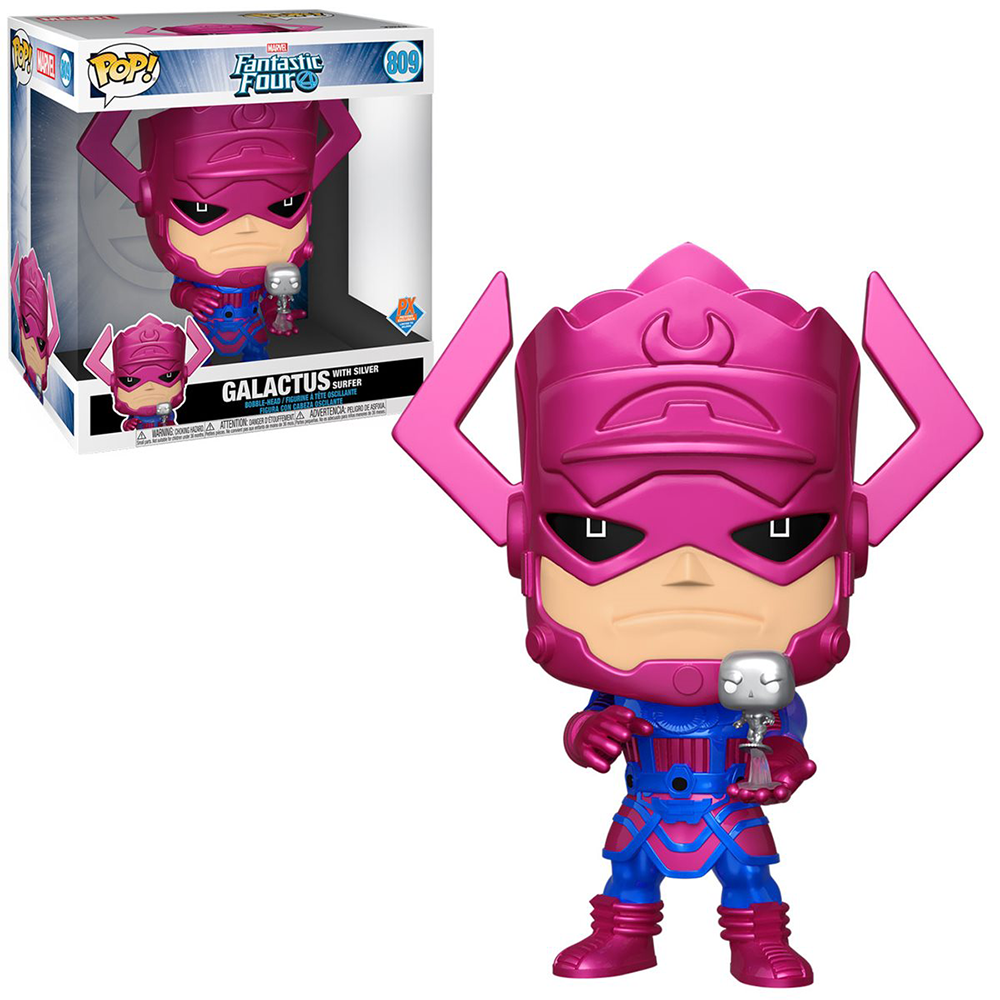 AUG209332I Funko POP! Fantastic Four - 10-Inch Galactus with Silver Surfer (Metallic) Vinyl Figure (PX) [READ DESCRIPTION]