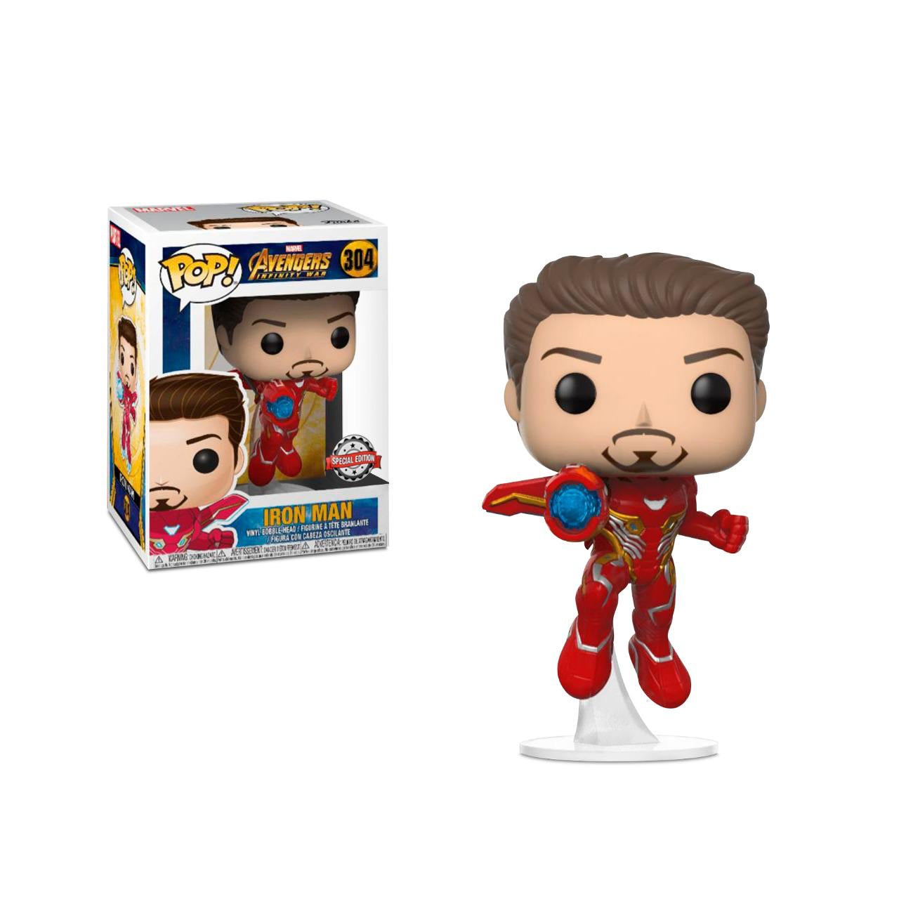 FU27994-IE Funko POP! Marvel: Avengers Infinity War - Iron Man (Unmasked) Vinyl Figure #304 Special Edition Exclusive [READ DESCRIPTION]