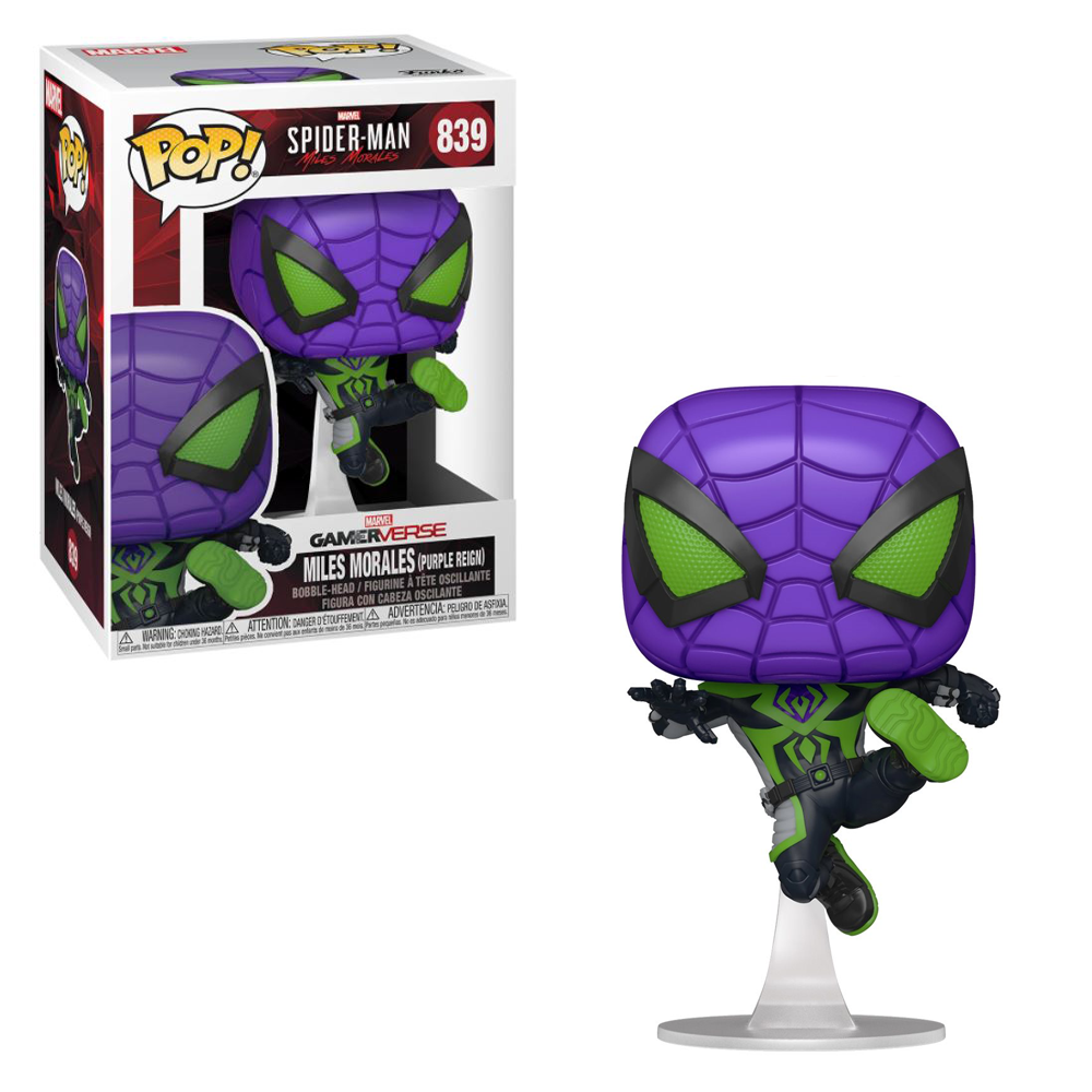 FU54695 Funko POP! Marvel's Spider-Man Miles Morales - Miles Morales (Purple Reign) Vinyl Figure #839