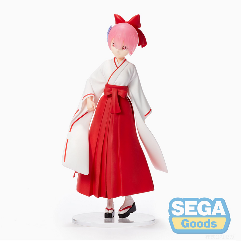SEGA: Re:Zero Starting Life in Another World - Ram (Shrine Maiden Style) Super Premium Figure