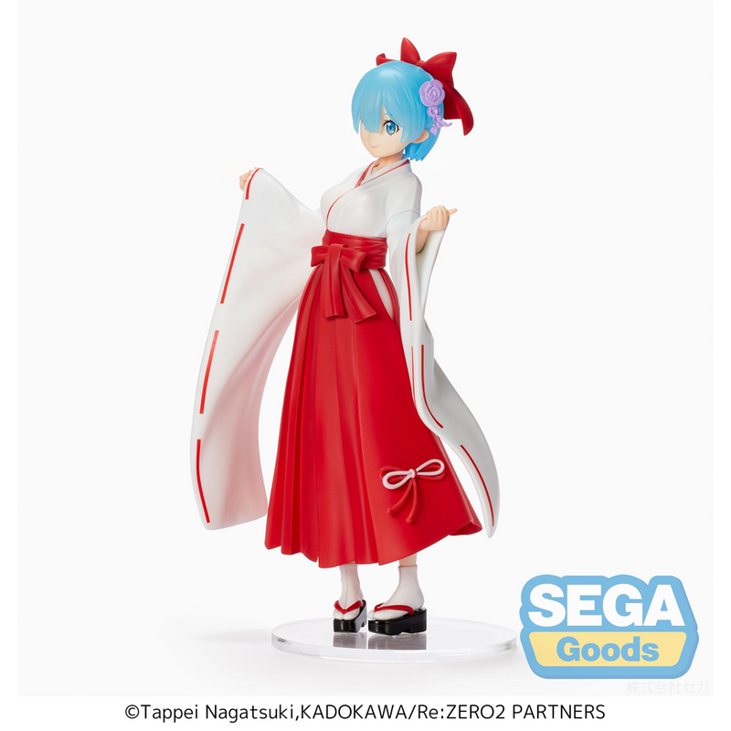 SEGA: Re:Zero Starting Life in Another World - Rem (Shrine Maiden Style) Super Premium Figure