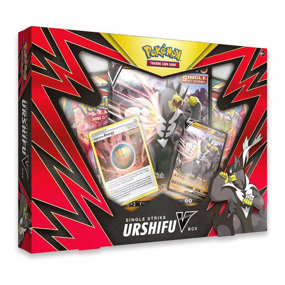 urshifu pokemon cards Pokemon Trading Card Game: Single/Rapid Strike Urshifu V Box (Random A