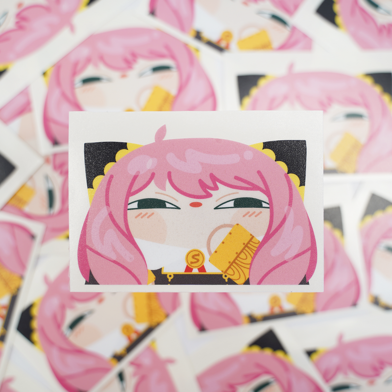 Shumi Mascot: Spy x Family - Anya (Smug Face) Peeker Sticker